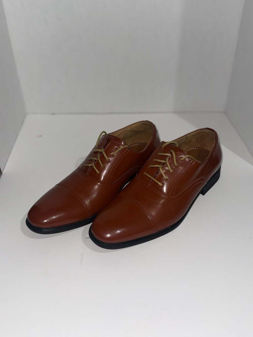 Ferro Aldo Men's Brown Cap Toe Oxford Dress Shoes